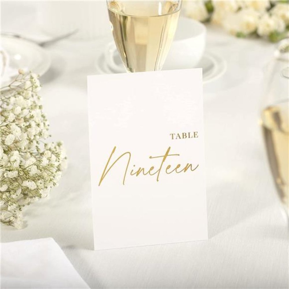 Wedding Table Numbers - Gold Table Numbers for Wedding Reception - Table Number - Picture 5 of 7